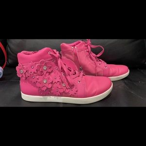 Vintage Barbie pink UGG hightop sneakers